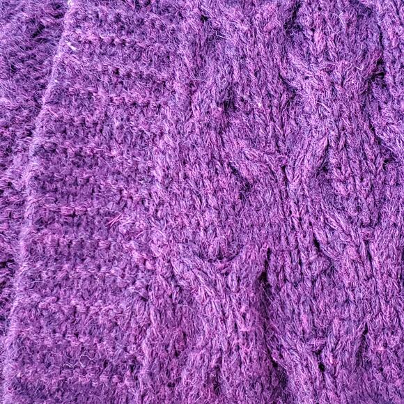 Sleeping on Snow Plum Cable Knit Wool Mohair Cardigan Sweater Small REPAIR - Picture 5 of 7